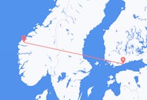 Vols depuis la ville de Helsinki vers la ville de Volda