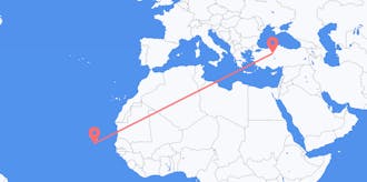 Flyreiser fra Kapp Verde til Tyrkia