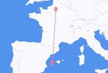 Vluchten van Ibiza, Spanje naar Parijs, Frankrijk