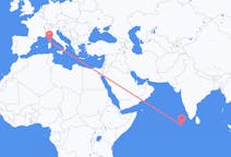 Flights from Dharavandhoo, Maldives to Figari, France