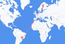 Flyreiser fra Curitiba, Brasil til Karleby, Finland