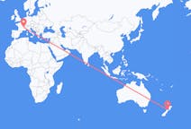 出发地 新西兰出发地 尼爾遜目的地 法国里昂的航班