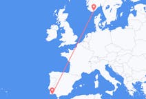 Loty z dystryktu Faro, Portugalia z Kristiansand, Norwegia