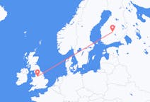 Vluchten van Jyväskylä naar Manchester