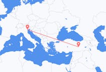 出发地 土耳其从 埃拉泽目的地 意大利威尼斯的航班