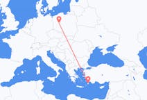 Flights from Poznań in Poland to Rhodes in Greece