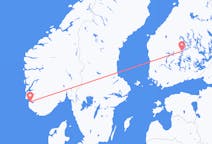 Flyreiser fra Stavanger, Norge til Jyväskylä, Finland