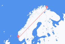 Fly fra Haugesund til Vadsø