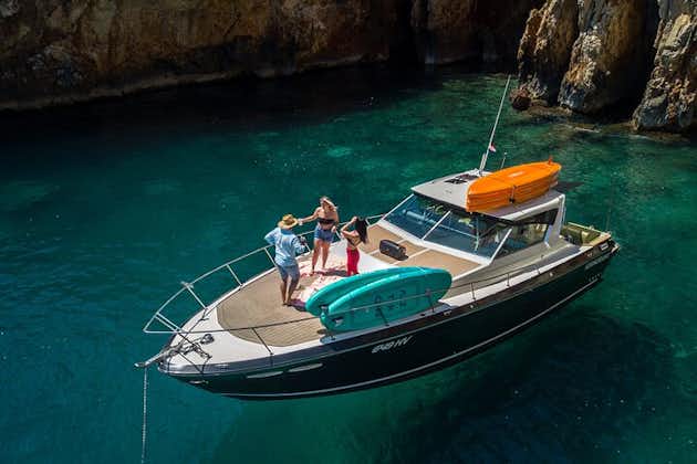 Private custom Blue & Green Cave tour with yacht from Hvar town