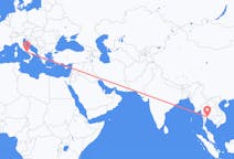 出发地 泰国曼谷目的地 意大利那不勒斯的航班