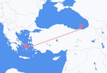 Flyg från Trabzon till Naxos
