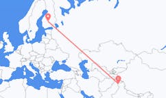 出发地 印度出发地 斯利那加目的地 芬兰Jyvaskyla的航班