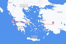 Lennot Kefalliniasta, Kreikka Denizliin, Turkki