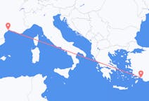 出发地 土耳其出发地 达拉曼目的地 法国蒙彼利埃的航班