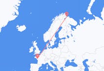 Vluchten van Kirkenes naar Nantes