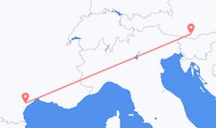 Lennot Klagenfurtista, Itävalta Beziersille, Ranska