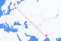 Flights from Kolkata, India to Joensuu, Finland