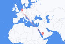 Flyreiser fra Abha, Saudi-Arabia til Köln, Tyskland