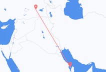 Vluchten van Bahrain Island naar Mus