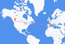 Flyreiser fra Kamloops, Canada til Valencia, Spania
