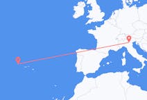 Flights from Flores Island, Portugal to Verona, Italy