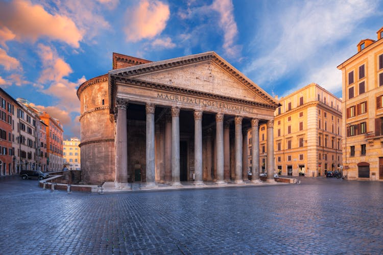View of Pantheon in the morning, Rome, Italy.