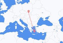 Flights from Poprad in Slovakia to Santorini in Greece