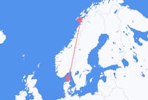 Loty z Bodo, Norwegia do Aalborg, Dania