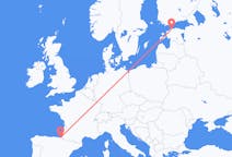 エストニア、 タリンから、エストニア、サンセバスチャン行き行きのフライト