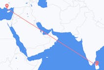 Flights from Sigiriya, Sri Lanka to Gazipaşa, Turkey