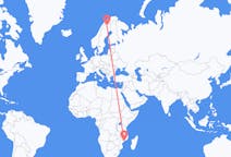 Flights from Quelimane, Mozambique to Kiruna, Sweden