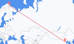 Flights from Tianjin, China to Vadsø, Norway