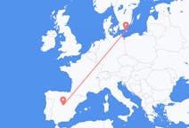 Flyg från Bornholm till Madrid