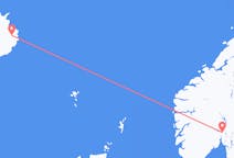 Flyrejser fra Oslo, Norge til Egilsstaðir, Island