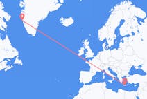 Flights from Maniitsoq, Greenland to Heraklion, Greece
