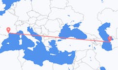 เที่ยวบิน จาก Türkmenbaşy, เติร์กเมนิสถาน ไปยัง Aspiran, ฝรั่งเศส