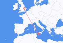 Flyrejser fra Lampedusa, Italien til London, England