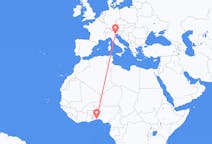 Flyreiser fra Cotonou, Benin til Venezia, Italia