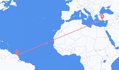Flights from Cayenne, France to Antalya, Turkey