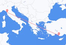 Flüge von Gazipaşa, die Türkei nach Pisa, Italien