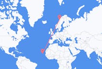 Flyrejser fra Sal, Kap Verde til Bodø, Norge
