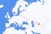 Flyrejser fra Bukhara, Usbekistan til Bergen, Norge