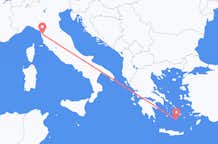 Flights from Pisa to Santorini