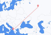 Fly fra Tsjeboksary til Korfu