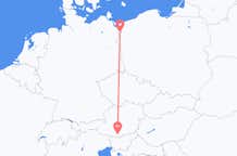 Flyrejser fra Stettin, Polen til Klagenfurt, Østrig