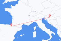 Flyg från Pamplona, Spanien till Zagreb, Kroatien
