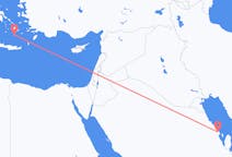 出发地 沙特阿拉伯出发地 达曼目的地 希腊圣托里尼的航班