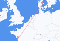 Flights from La Rochelle in France to Aarhus in Denmark