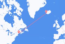 来自美国出发地 罗克兰目的地 冰岛雷克雅未克的航班