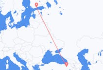 Loty z Helsinki, Finlandia do Erzurum, Turcja